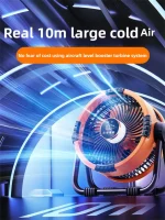 Multifunctional Outdoor Camping Fan Light 20000mAh Rechargeable Ceiling Fan with 3-speed Night Light and Power Bank Portable Fan