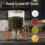 Flour And Cereal Container 5L/7.5L Rice Dispenser Creative Glass Food Storge For Kitchen Organization - Image 3