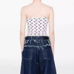 New Fashion Moon Print Sexy Short Crop Top Women's Summer Korean Style Leisure Streetwear Sweet Strapless Slim Fit Blouse - Image 5