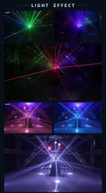 200W Stage Projector Three Heads RGBW 3in1 LED Laser Beam Rotating Moving Head Lights DMX512 for Nightclub Disco Party - Image 5