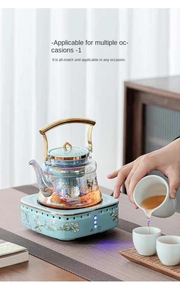 220V High-Temperature Resistant Electric Kettle Tea Stove & Tea Kettle Set for Home Use C - Image 5