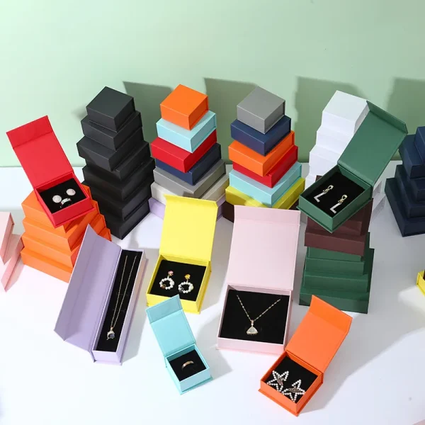 12/24pcs Magnet Clamshell Small Gift Boxes For Wedding Birthday Party Jewelry Ring Necklace Packaging Paper Box - Image 3