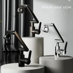 Dual Mode Universal Rotating Faucet Robotic Arm Wash Basin Kitchen Bathroom Hot and Cold Household Basin Wash Basin Sink - Image 5