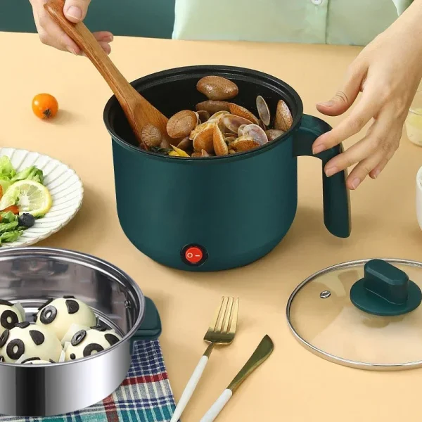 Mini Electric Rice Cooker Non-Stick Single/Double Layer Multifunction Cooking Machine Hot Pot for Home Use - Image 3