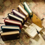 Vintage Retro Handmade Mini Genuine Leather Notebook - Cute Portable Planner Diary Journal Sketchbook Notepad Organizer Statione