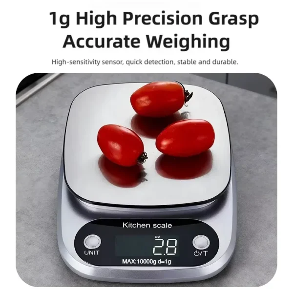 10kg High-Precision Digital Scale Portable Kitchen Scale for Home Use Digital Food Baking Scale & Jewelry Weighing Device - Image 3