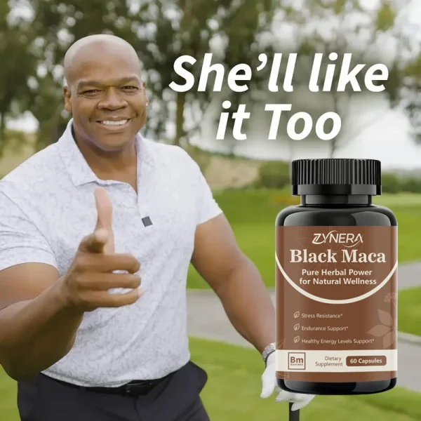 Powerful Black Maca Coffee Capsules Testosterone Advanced Male Performance Rock-Hard Stamina Natural Oyster Ginseng for Best Benefits - Image 2