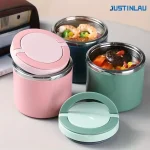 630/1000ml Thermal Tiffin Box Stainless Steel Kids Lunch Box Lunch Bags Food Container Bento Box Kids Lunch Box Office Worker