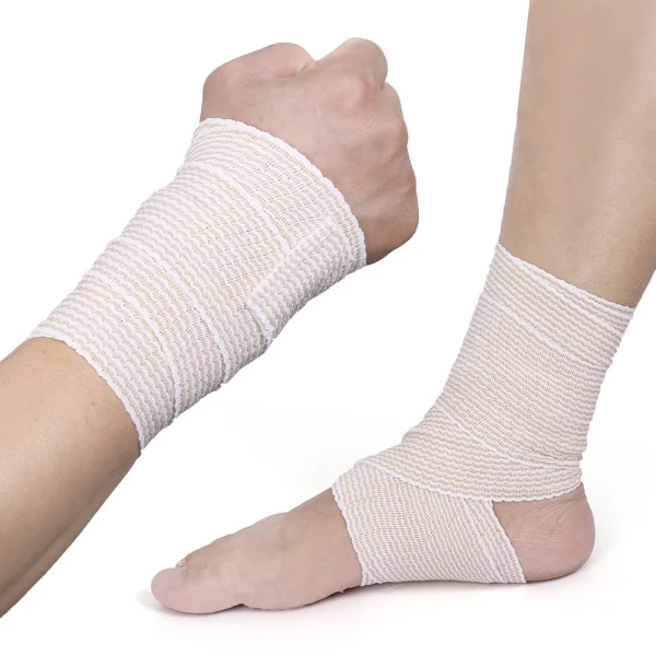 4 Rolls 3 inch x 5 yds Elastic Bandage Wrap, Cotton Compression Bandage Wrap with Self-Closure,Support & First Aid for Sports - Image 2