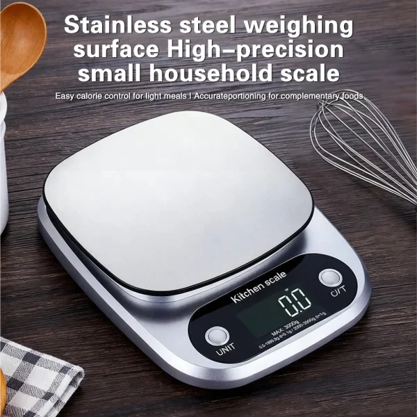 10kg High-Precision Digital Scale Portable Kitchen Scale for Home Use Digital Food Baking Scale & Jewelry Weighing Device - Image 4