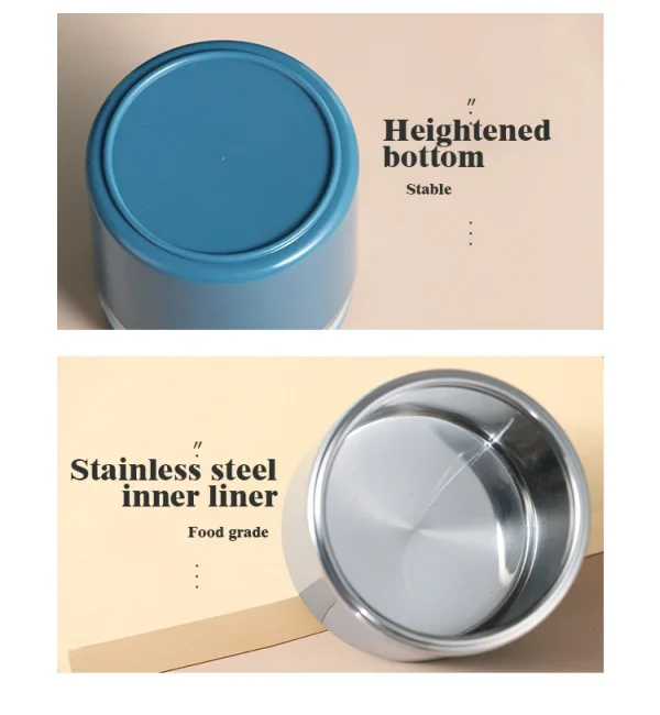 630/1000ml Thermal Tiffin Box Stainless Steel Kids Lunch Box Lunch Bags Food Container Bento Box Kids Lunch Box Office Worker - Image 3