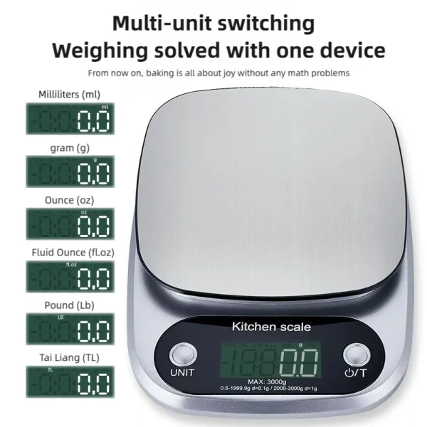 10kg High-Precision Digital Scale Portable Kitchen Scale for Home Use Digital Food Baking Scale & Jewelry Weighing Device - Image 2