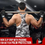 1 Pair Workout Gloves - Gym Weight Lifting Gloves with Wrist Wrap Support,Full Palm Protection & Extra Grips for Fitness,Pull-up - Image 2