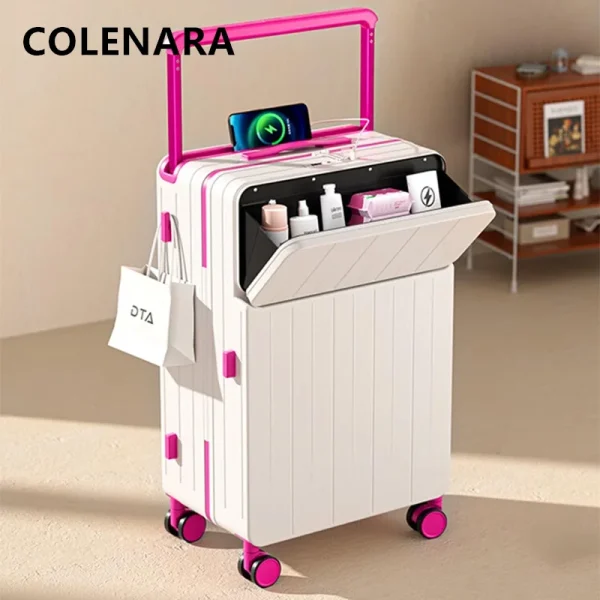 COLENARA High Quality Suitcase USB Charging Multifunctional Trolley Case 20"22"24"26 Inch ABS+PC Boarding Case Rolling Luggage - Image 4