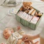 Baby Diaper Caddy Organizer, Stylish Storage Basket for Newborn Essentials and Diaper Station,Gift for Baby Shower and Must-Have - Image 3