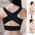 FallSweet Posture Correction Bra for Women Push-Up Sports Bra Non-wire Crop Tops Soft Solid Sexy Lingerie Female Brassiere M-5XL