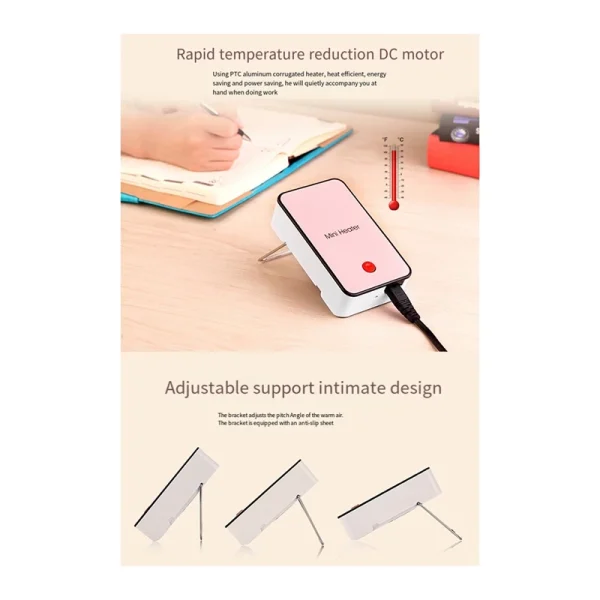 Portable Electric Heater Desktop Hand Warmer Space Warm Air Blower Mini Fan Heater For Home Heaters US Plug Durable - Image 2