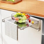 Stainless Steel Foldable Countertop Storage Rack, Space-saving, Can Be Used To Extend The Countertop In Bathrooms and Kitchens - Image 2