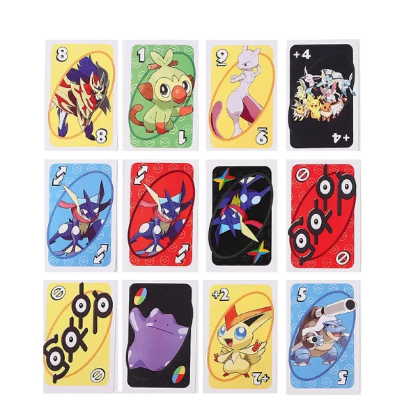 Genuine In Stock Game Anime Cartoon Uno Flip! Pokemon Pikachu Figure Pattern Family Funny Entertainment Uno Cards Games Gifts - Image 2