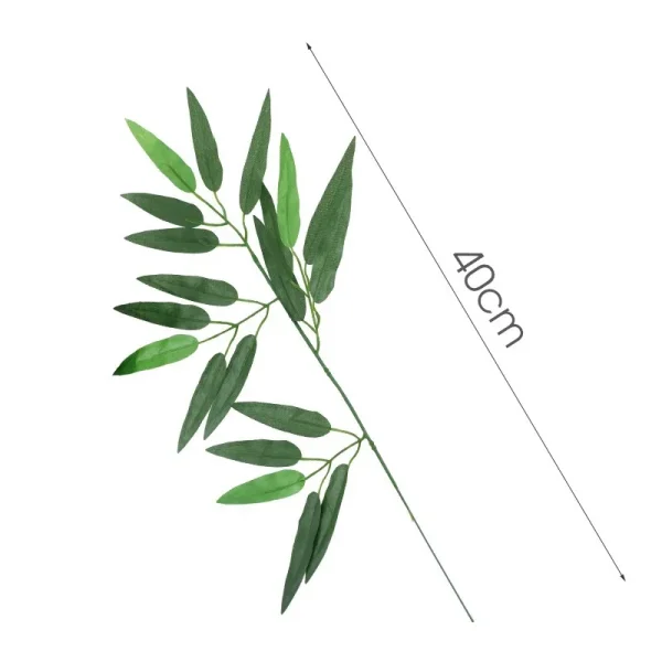 40cm Artificial Bamboo Leaves Silk Cloth Leaf Plant Lucky Bamboo Autumn Party Home Wall Weddings Garden Door Frames Decoration - Image 4