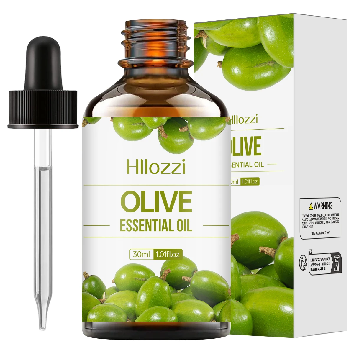 kf-Sc01e623ebf564b888319d2d111cc8b45A Olive essential oil, with a unique natural olive scent, extracted from plant essence, is suitable for body care and hair care. - Image 1