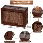 1000/2000/3000/5000/10000 Euro Money Gift Box Wooden Piggy Bank Money Vault Savings Box Challenge Cash Storage Case - Image 5