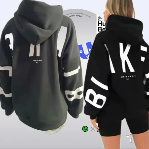 Y2K European new sweatshirt printed letter pullover oversized sweatshirt jacket high street hip hop fashion men and women - Image 2