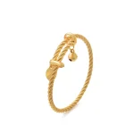 Simple Design Indian Bangles For Child Dubai Gold Color Baby Bangles Jewelry Wholesale Designer Gold Plated Copper Bracelets - Image 2
