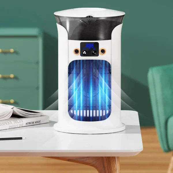 Desktop Mini Air Conditioner Portable USB Air Cooler Fan For Home Room Camping Humidifier Cooling Fans 7 Color Night Lamp 선풍기 - Image 3