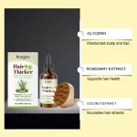 Natural Rosemary Castor Oil Hair Oil For Repairing Damaged Dry Frizzy Hair Scalp Massage Treatment Smoothing Hair Care Serum - Image 5
