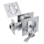 Invisible and Durable Door Lock with Key and Handle for Sliding Barn Wooden Door for Sliding Door 3 Keys - Image 2