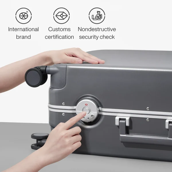Mixi 2023 NEW Carry On Luggage 20'' Travel Suitcase Rolling Luggage Aluminum Frame PC Hardside with Spinner Wheels TSA Lock 24'' - Image 3