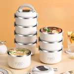 Thermal Insulation Lunch Box Stainless Steel Large Hot Food Thermos Storage Container Work Picnic Portable Vacuum Kid Lunch Box