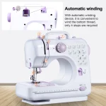 12 Stitches Electric Sewing Machine Mini Household Double Thread Sewing Machine Automatic winding design US Plug 110V - Image 2