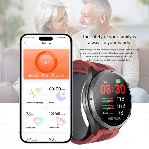 New For man Watches Air Pump Airbag Accurate Measure Smart Watch Men Micro Physical Examination BloodPressure Sport Smart Watch - Image 5
