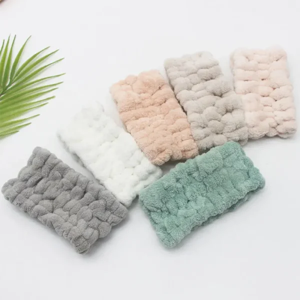 Face Wash Hairband Makeup Single Circle Coral Velvet Hair Cover Sports Yoga Hair Accessory For Women - Image 2