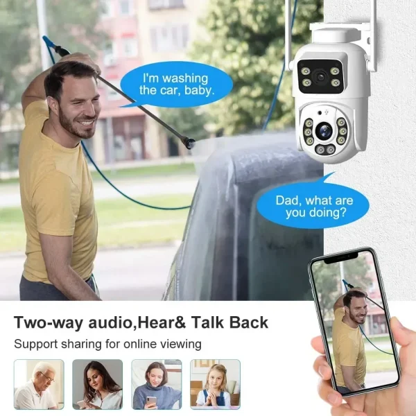1080P IP Camera Dual Lens WIFI Dual Screen 720P Motion Detection Outdoor CCTV Security Protection Video Surveillance Hopeway APP - Image 5
