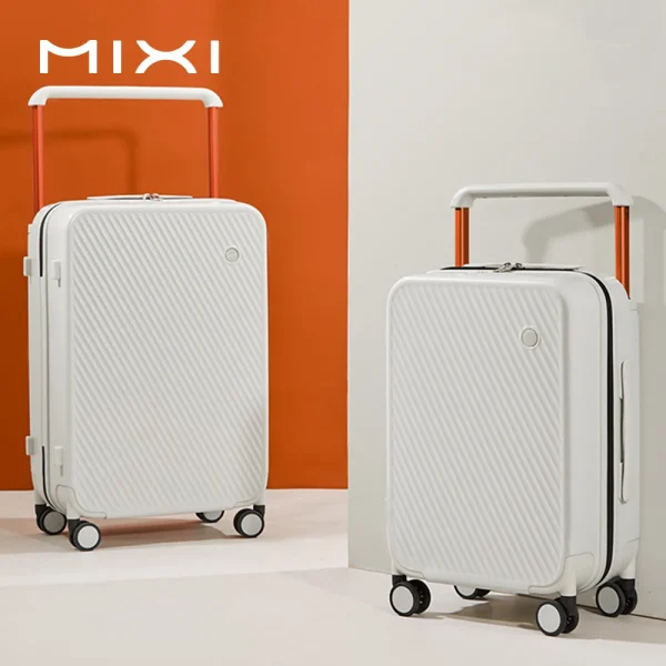 Mixi Gorgeous Wide Handle Suitcase 24" Travel Luggage Rolling Wheels Women Men 20" Carry On Cabin Hardside Patent Design M9276 - Image 3
