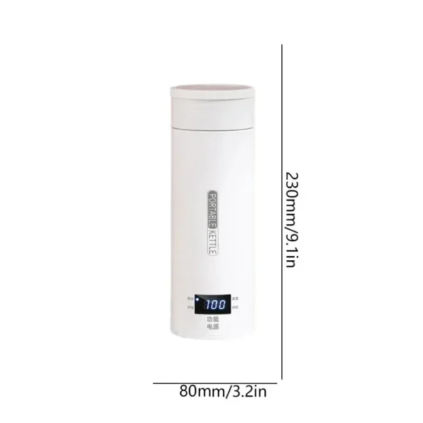 500ML Electric Kettles Portable Tea Coffee Kettle Travel Boil Water Thermal Cup Anti-Scald Water Bottle English Menu - Image 5