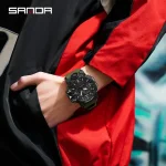 SANDA 6126 Digital Clock Dual Display Men Watches Waterproof Sports Watch Military Man Alarm Stopwatch Quartz Wristwatch Male - Image 4