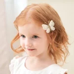 4Pcs/set Butterfly Hair Clip Set for Girls Double Layered Bow Cute Bangs Hair Pin Cotton Safe Kids Baby Hair Accessories Set - Image 3