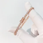 EWYA GRA Certified D Color 2-3mm Full Moissanite Tennis Bracelet For Women S925 Silver Plated 18K Bubble Diamond Link Bracelets - Image 4