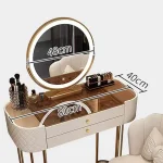 Makeup Luxury Dressing Table Mirror Led Light Salon White Dressing Table Storage Bedroom Comoda Pra Quarto Home Furniture - Image 3