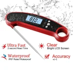 Waterproof Digital Thermometer Instant Read with Foldable Probe Backlight & Calibration for Cooking Food and Meat Kitchen Gadget - Image 2
