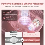2/1pcs Wearable Breast Pump Hands Free Electric Breast Pumps Slient Comfort Milk Collector BPA-free LED Display 3Modes 12 Levels - Image 4
