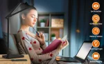 Double Head LED Desk Lamp,Dual Swing-arm Table Lamp for Home Office,5 Color Modes and 5 Dimmable,Modern Eye-Caring Piano Lamp - Image 5