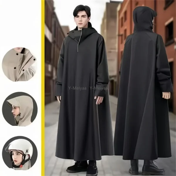 M-XXL Thickened Motorcycle Raincoat For Adult Electric Car Rain Coat For Men Women Durable Waterproof Riding Gear Raincoat - Image 2