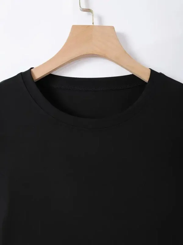 Solid Color Women Cotton T-shirts Running Short T Shirt Yoga Fitness Crop Top Comfortable Fashion Tee Clothing Summer Tops - Image 5