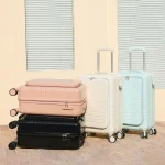 New Travel suitcases with wheels rolling Luggage Female front open trolley case boarding case 20''suitcase 10 kg airplane wheel - Image 2