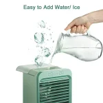 Portable Air Conditioner Fan USB Desktop Fan Rechargeable Mini Air Humidifier Cooler Table Cooling Mist Fan for Office Home - Image 3